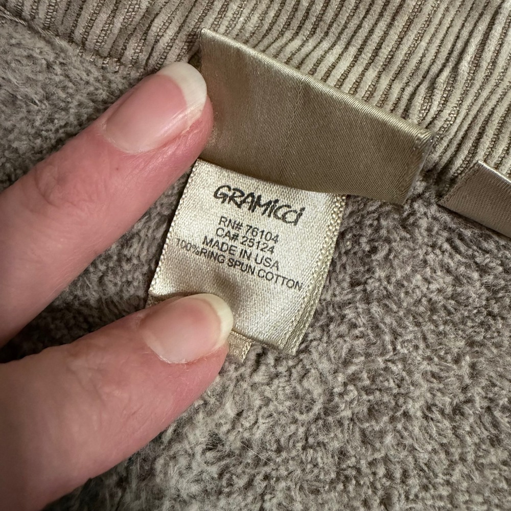 Vtg Gramicci Corduroy Pants Made In Usa Fleece Lined Bonded Womens Sz L (14/16) — image 5 of 6